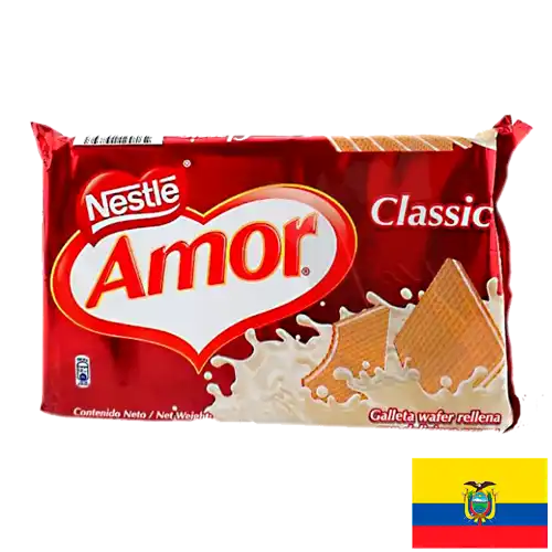 Galleta amor Clasica 100 gr de nestle te dejara con la boca abierta con su exquisito relleno clasico.