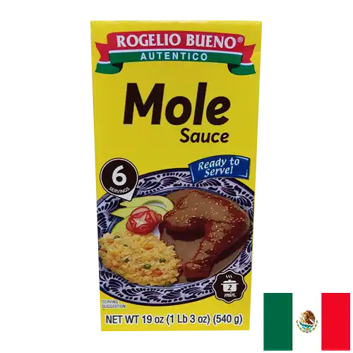 Mole en Salsa de Rogelio Bueno, es la salsa tipica mexicana elaborada a base de chiles